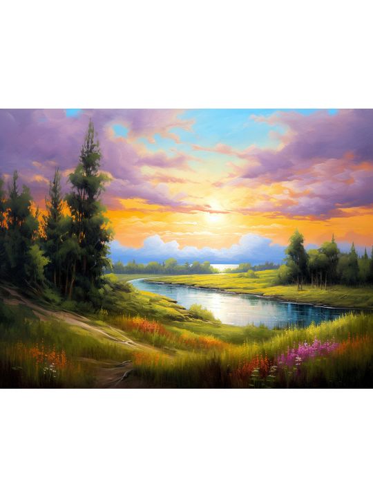 Картина интерьерная «Красивый пейзаж» холст 25 x 35 см