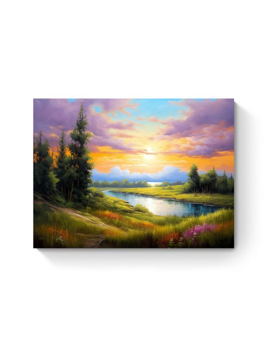 Картина интерьерная на подрамнике «Красивый пейзаж» холст 40 x 30 см