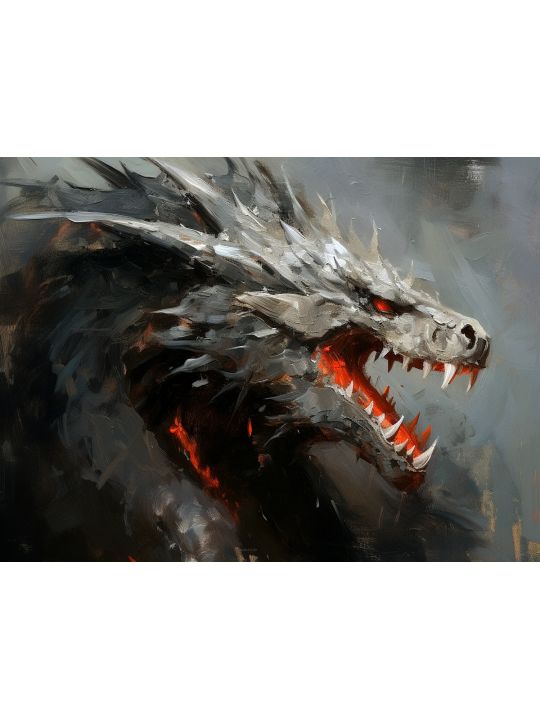 Картина интерьерная «Дракон» холст 90 x 70 см