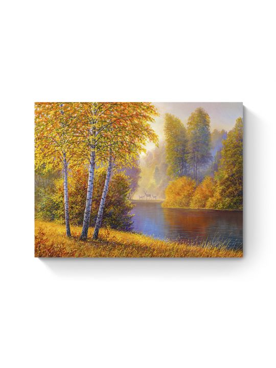 Картина интерьерная на подрамнике «Осенний лес» холст 70 x 50 см