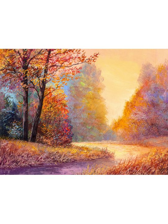 Картина интерьерная «Осенний лес» холст 18 x 24 см