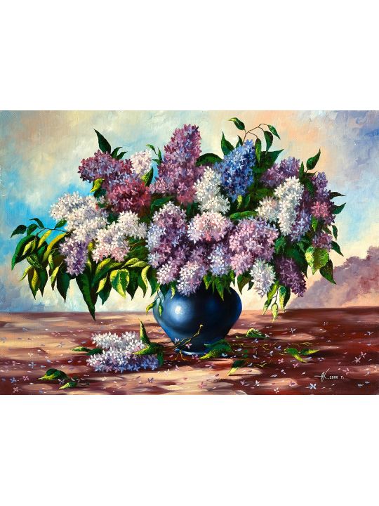 Картина интерьерная «Цветы» холст 90 x 70 см