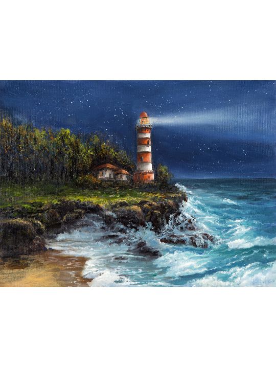 Картина интерьерная «Маяк» холст 25 x 35 см