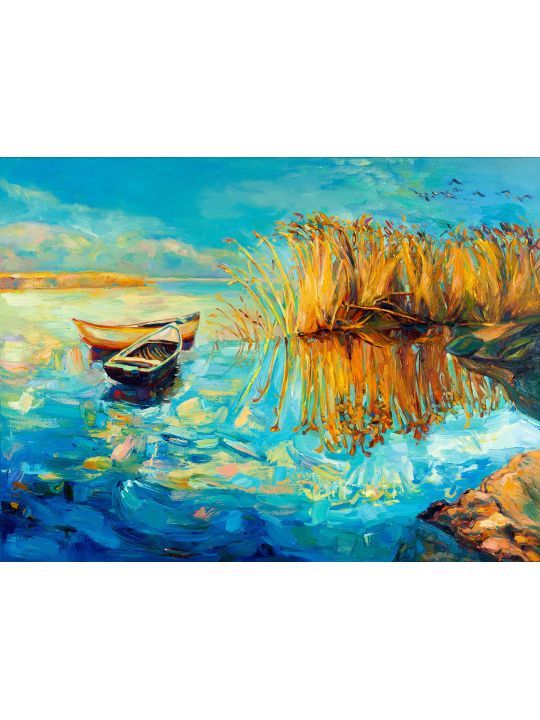Картина интерьерная «Озеро» холст 18 x 24 см