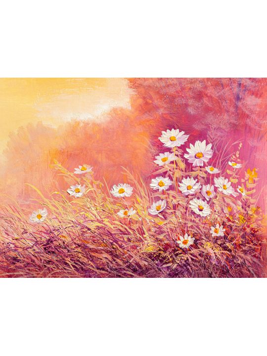 Картина интерьерная «Ромашки» холст 18 x 24 см