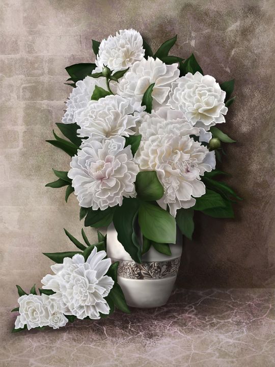 Картина интерьерная «Цветы» холст 25 x 35 см