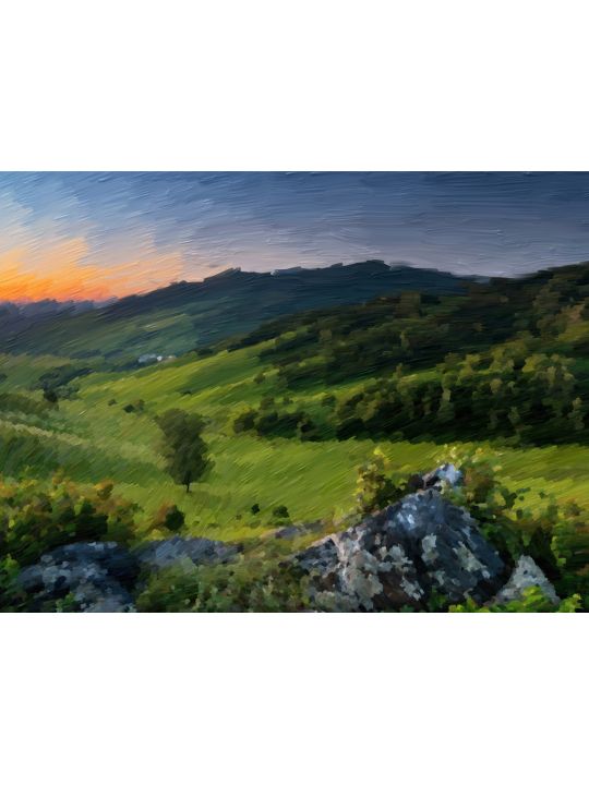 Картина интерьерная «Летний пейзаж» холст 90 x 70 см