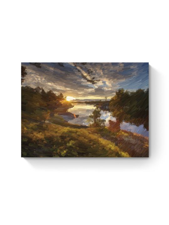 Картина интерьерная на подрамнике «Летний пейзаж» холст 40 x 30 см