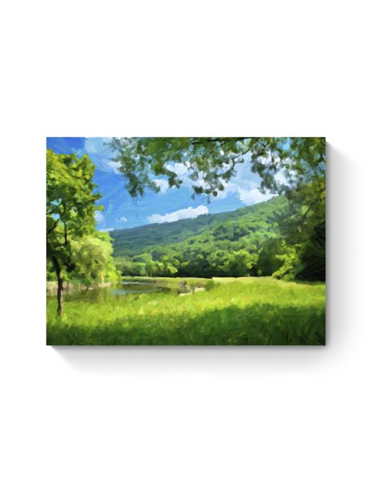 Картина интерьерная на подрамнике «Летний пейзаж» холст 90 x 70 см