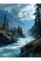 Картина интерьерная «Пейзаж» холст 90 x 70 см