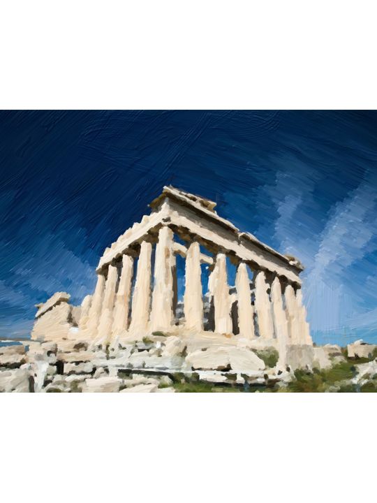 Картина интерьерная «Древняя архитектура» холст 18 x 24 см