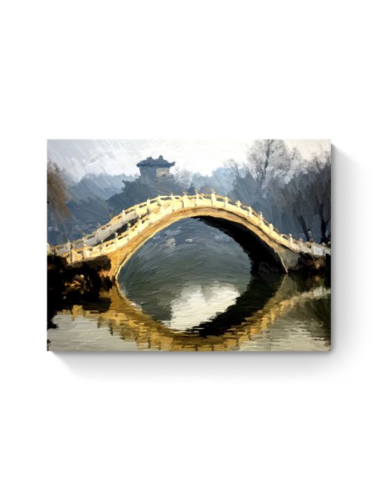 Картина интерьерная на подрамнике «Красивый мост» холст 40 x 30 см