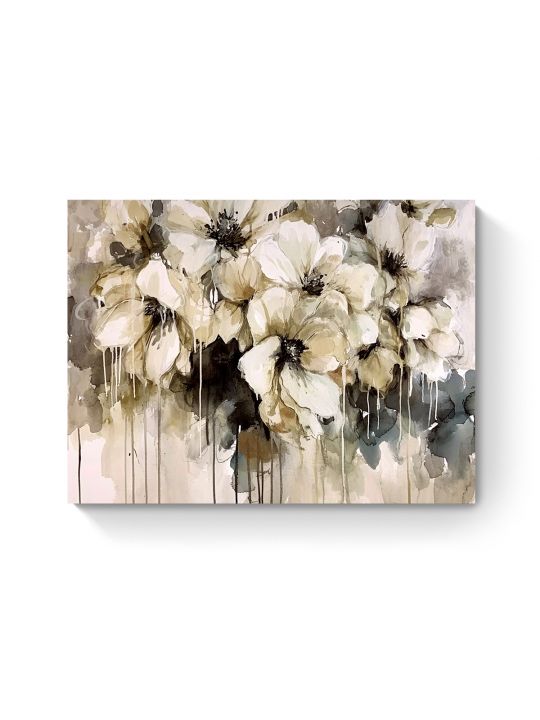 Картина интерьерная на подрамнике «Белые цветы» холст 40 x 30 см
