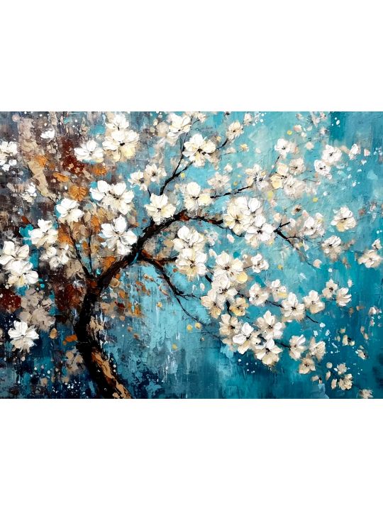 Картина интерьерная «Цветы» холст 80 x 60 см