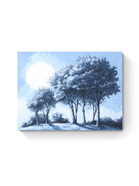 Картина интерьерная на подрамнике «Зимний пейзаж» холст 40 x 30 см