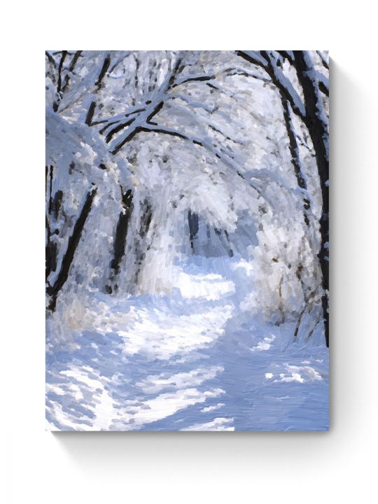 Картина интерьерная на подрамнике «Зимний лес» холст 40 x 30 см