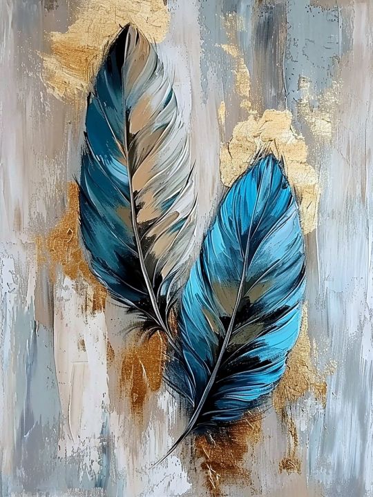 Картина интерьерная «Перья» холст 25 x 35 см