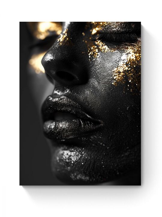 Картина интерьерная на подрамнике «Девушка в золоте» холст 70 x 50 см