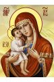 Алмазная мозаика без подрамника «Жировицкая икона Божией Матери» 40x30 см, 30 цветов