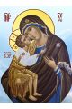 Алмазная мозаика без подрамника «Жировицкая икона Божией Матери» 40x30 см, 50 цветов