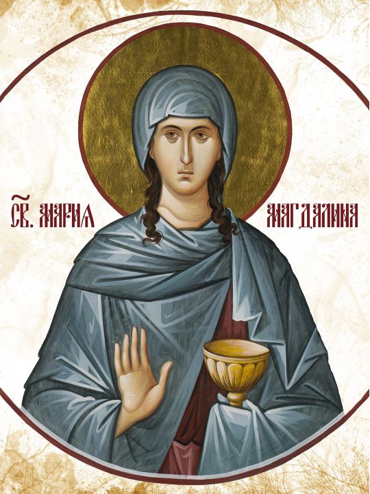 Алмазная мозаика на подрамнике «Святая Мария Магдалина» 70x50 см, 50 цветов