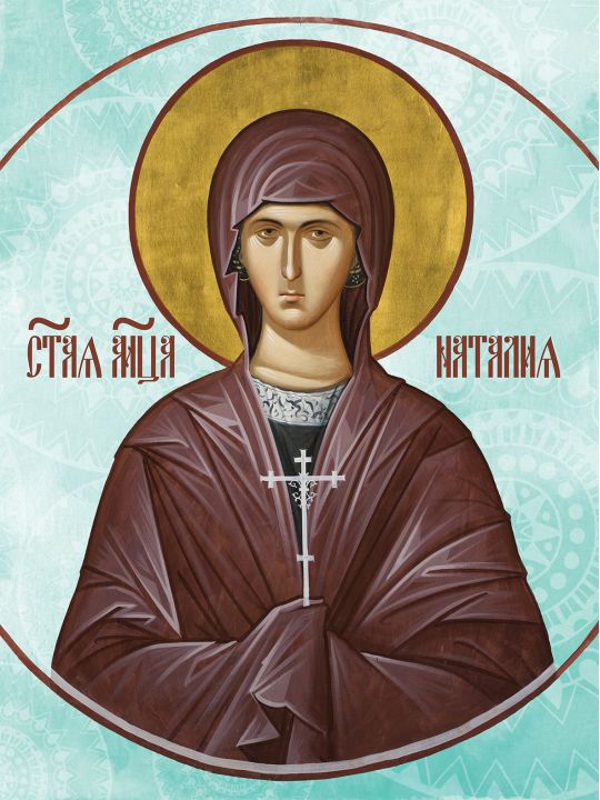 Алмазная мозаика на подрамнике «Святая мученица Наталия» 40x30 см, 50 цветов