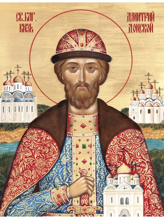 Алмазная мозаика на подрамнике «Дмитрий Донской» 70x50 см, 50 цветов