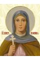Алмазная мозаика без подрамника «Евфимия Всехвальная» 130x100 см, 50 цветов