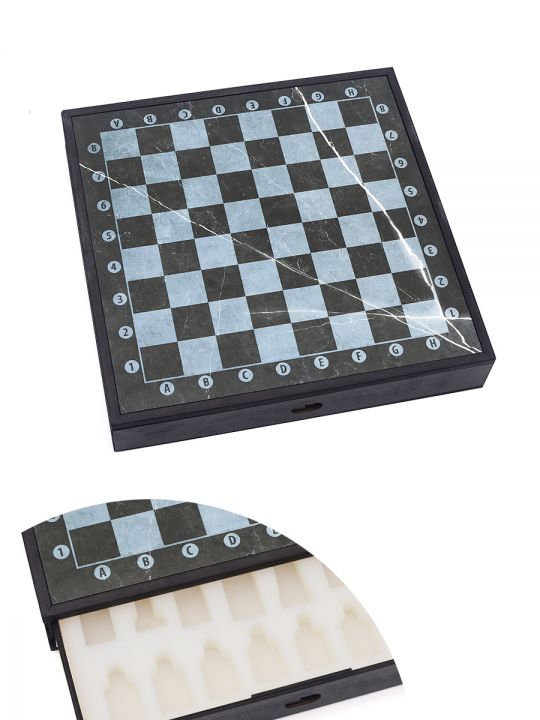 Шахматная доска «Керамогранит-лазер» 44x44 см