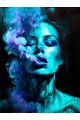 Картина интерьерная «Девушка в дыму» холст 25 x 35 см