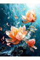 Картина интерьерная «Цветок в море» холст 130 x 100 см