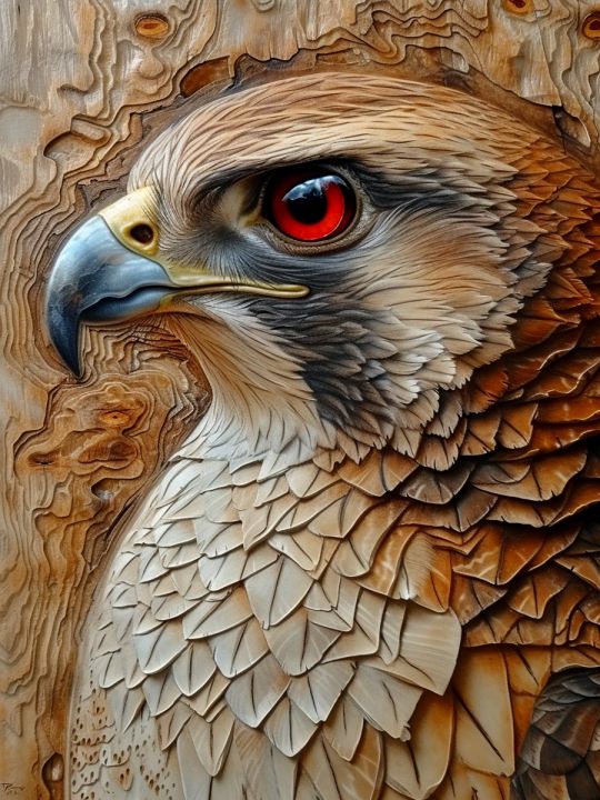 Алмазная мозаика на подрамнике «Сокол» 50x40 см, 50 цветов