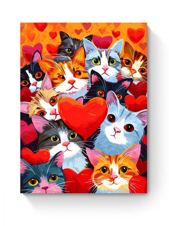 Картина интерьерная на подрамнике «Любимые коты» холст 40 x 30 см