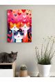 Картина интерьерная на подрамнике «Три кота» холст 40 x 30 см