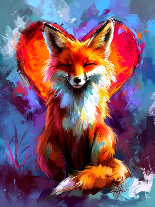 Картина интерьерная «Лисичка» холст 18 x 24 см