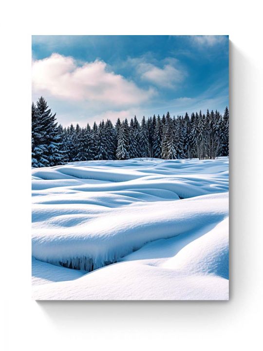 Картина интерьерная на подрамнике «Зимний лес» холст 50 x 40 см