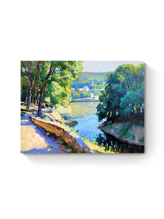 Картина интерьерная на подрамнике «Набережная реки» холст 40 x 30 см
