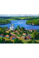 Картина интерьерная «Волжский городок» холст 90 x 70 см