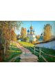 Картина интерьерная «Дорожка к храму» холст 18 x 24 см