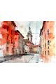 Картина интерьерная «Улочки города» холст 90 x 70 см