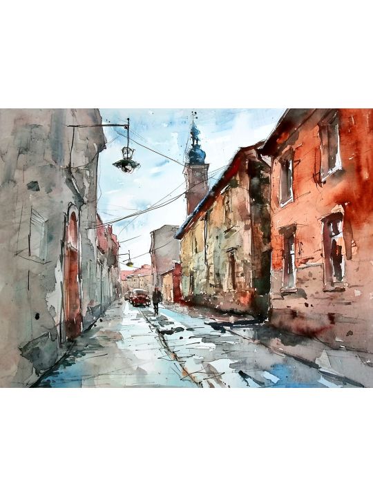 Картина интерьерная «Улочки города» холст 18 x 24 см