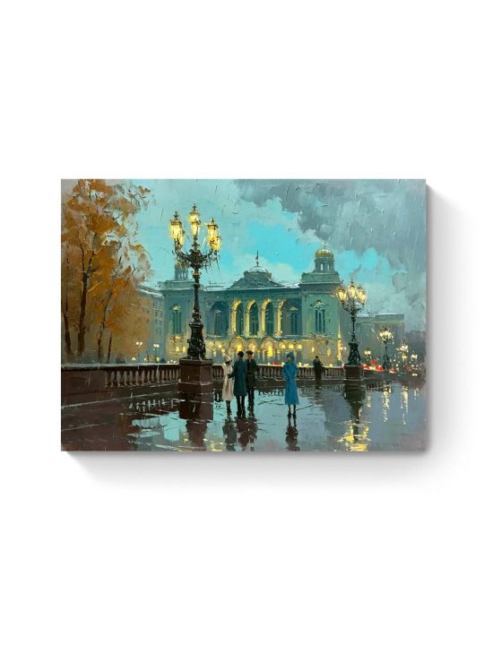 Картина интерьерная на подрамнике «Дождливый день» холст 40 x 30 см