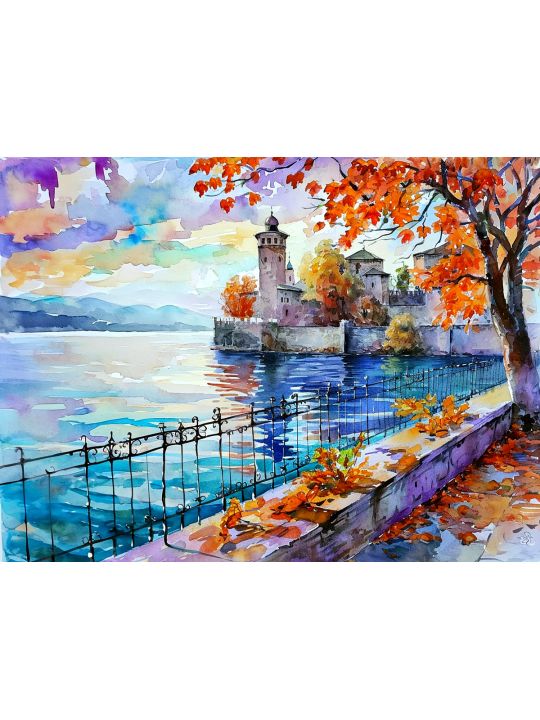 Картина интерьерная «На берегу» холст 18 x 24 см