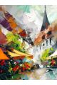 Картина интерьерная «Рынок» холст 18 x 24 см