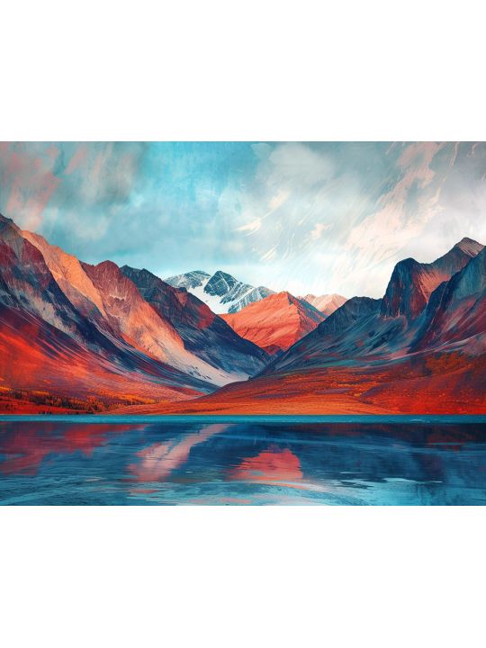 Картина интерьерная «Скалистые горы» холст 80 x 60 см