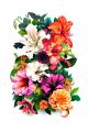 Алмазная мозаика без подрамника «Букет» 130x100 см, 50 цветов