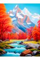 Алмазная мозаика без подрамника «Ручей» 130x100 см, 50 цветов