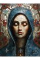 Алмазная мозаика без подрамника «Святая» 25x20 см, 40 цветов