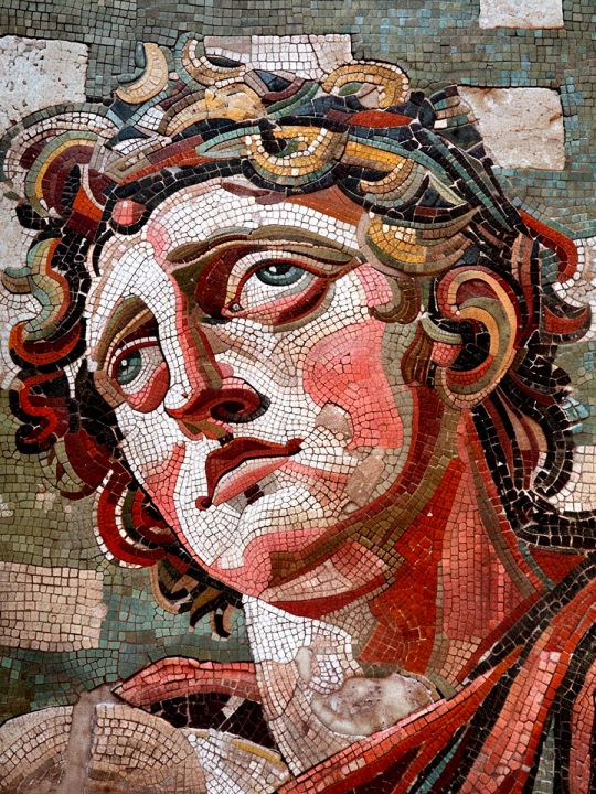 Алмазная мозаика без подрамника «Античная мозаика» 130x100 см, 50 цветов