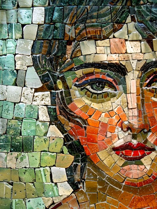 Алмазная мозаика без подрамника «Античная мозаика» 90x70 см, 50 цветов
